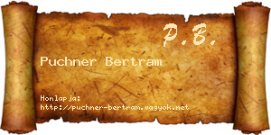 Puchner Bertram névjegykártya